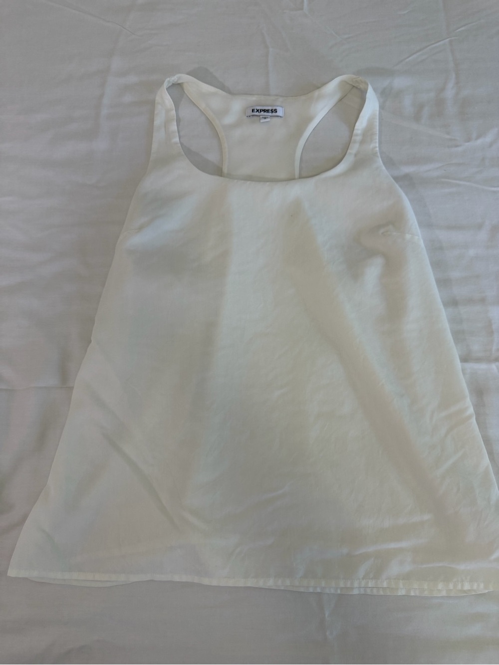 Express Cream Racerback Tank Top